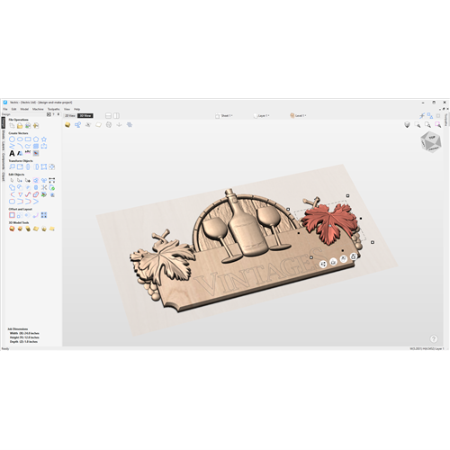 VCarve 3D View Component Manipulation